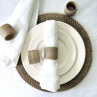 Willa Grey Rattan Napkin Rings