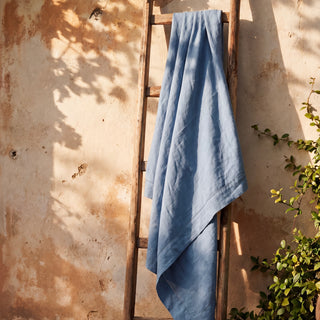 Signature Pure Linen Tablecloth in Amalfi Blue