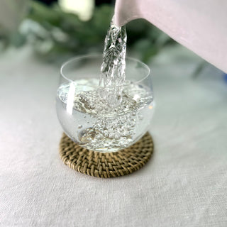 Willa Grey Rattan Coasters