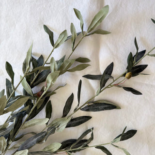Olive faux branch with a single faux olive at each fork