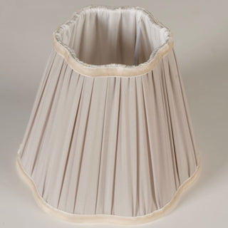 Dove Grey Scalloped Edged Lampshade