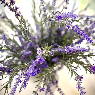 Flocked Lavender Faux Stems Bouquet