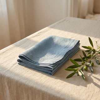 Signature Pure Linen Napkins in Amalfi Blue