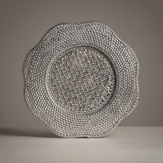Willa Rattan Scalloped Edged Luxe Chargers