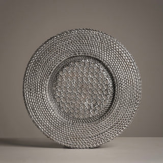 Willa Rattan Round Luxe Chargers
