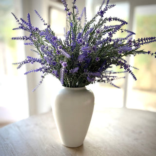 Flocked Lavender Faux Stems Bouquet