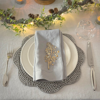 Willa Rattan Scalloped Edged Luxe Placemats