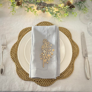 Willa Rattan Scalloped Edged Luxe Placemats