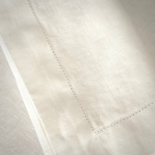 Heritage Arctic White Pure Linen Tablecloth