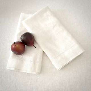 Heritage Arctic White Pure Linen Napkins