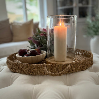 Haven Wood and Glass Candle Holder