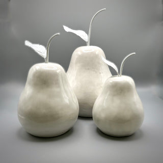 Dove Grey Ceramic Pears