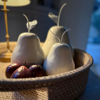 Dove Grey Ceramic Pears