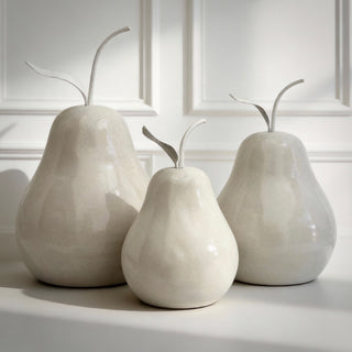 Dove Grey Ceramic Pears