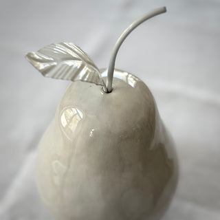 Dove Grey Ceramic Pears