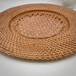 Willa Rattan Round Chargers