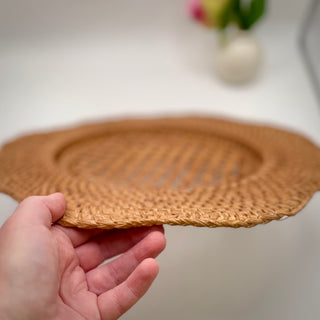 Willa Rattan Scalloped Edged Chargers