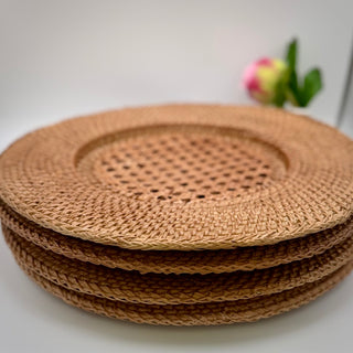 Willa Rattan Round Chargers