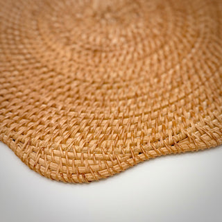 Willa Rattan Scalloped Edged Placemats