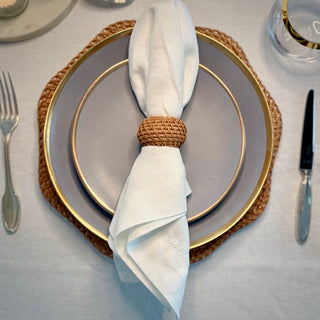 Willa Rattan Scalloped Edged Placemats