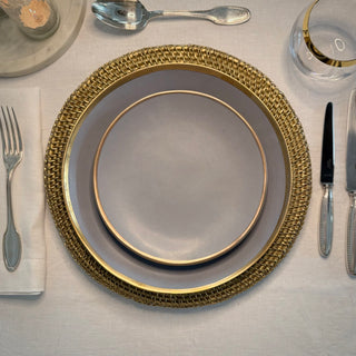 Willa Rattan Round Luxe Chargers