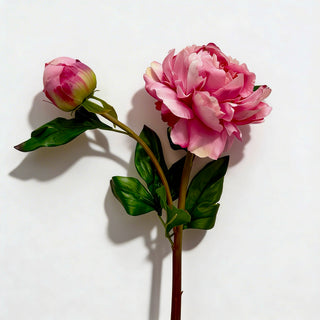 Luxury Real Touch Peony Faux Stem in Pink