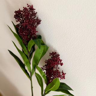 Luxury Skimmia Real Touch Faux Stem