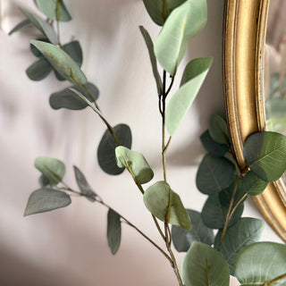 Eucalyptus Populous Long Faux Stem - Close-up detail
