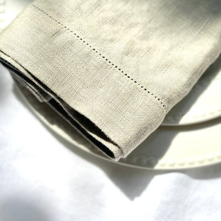 Heritage Stone Grey Pure Linen Napkins