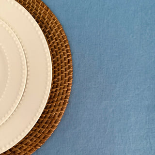 Signature Pure Linen Tablecloth in Amalfi Blue