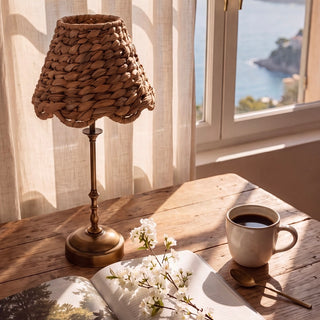 Aurora Cordless Lamp Base in Antique Brass