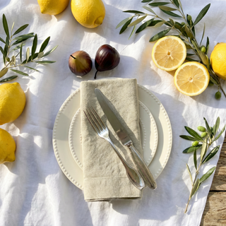 Heritage Stone Grey Pure Linen Napkins