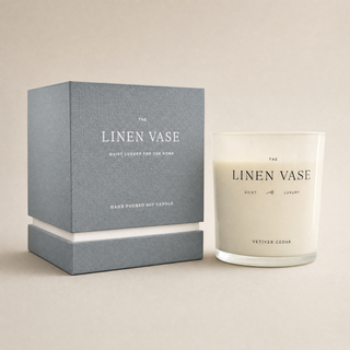 Vetiver Cedar Signature Candle with its gift box