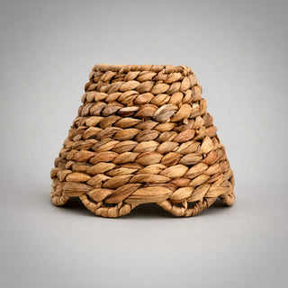 Water Hyacinth Scalloped Edge Lampshade studio view