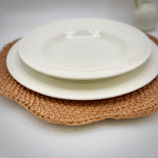 Willa Rattan Scalloped Edged Chargers scalloped edge detail