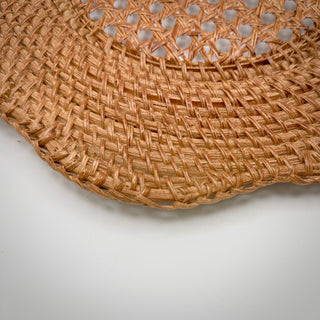 Willa Rattan Scalloped Edged Chargers on the table