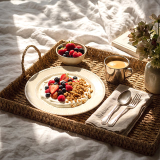 Woven Seagrass Rectangular Tray handcrafted in natural seagrass